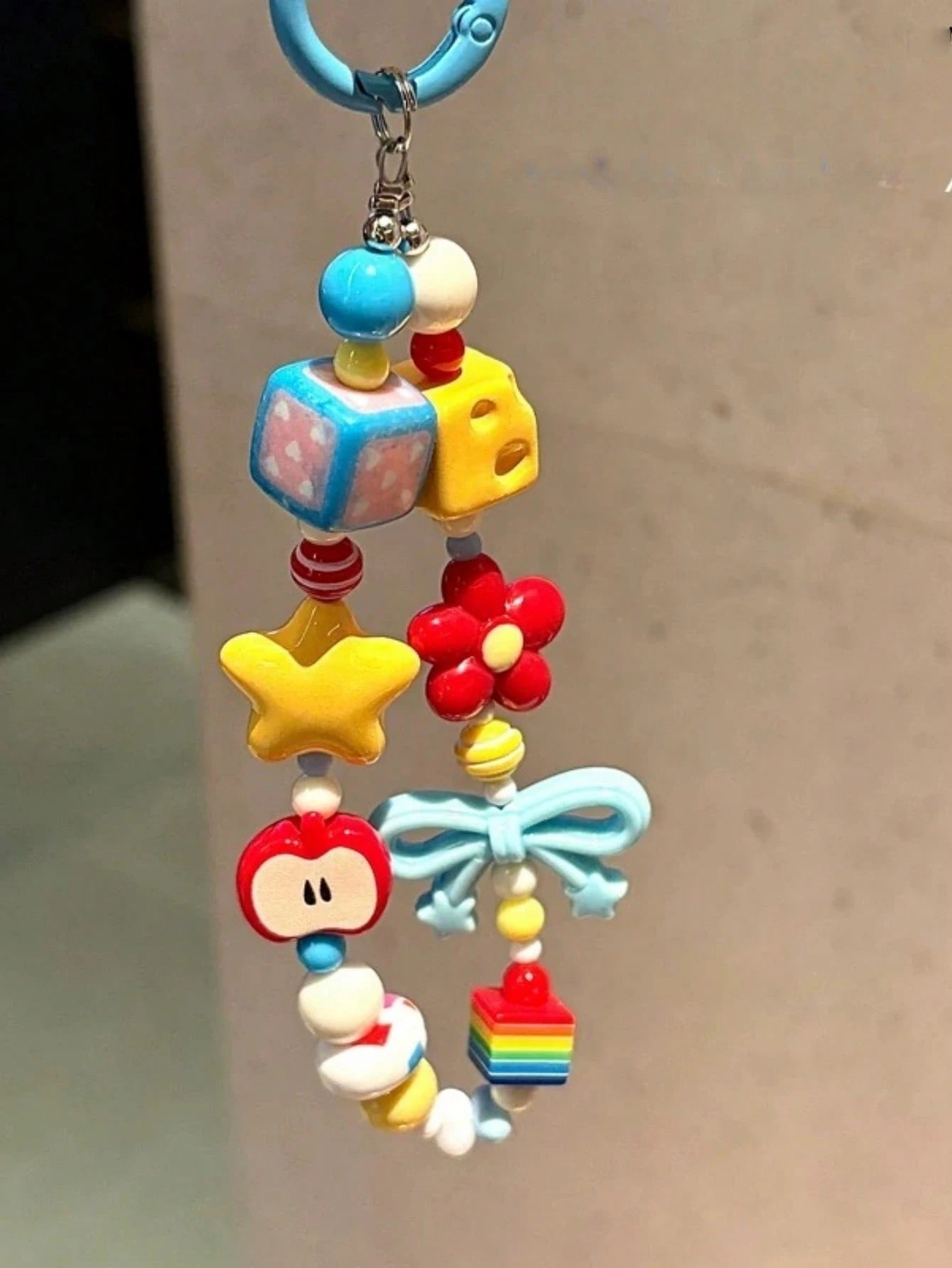 Handmade Cellphone Lanyard With Colorful Bowknot, Dopamine Design, DIY Beaded Camera Strap, Phone Anti-Lost Rope, Earbud Pouch, Bag Pendant, For Teen Girls, Original Design