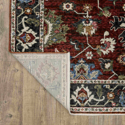 Oriental Weavers Area Rugs Hastings Area Rugs HA03v Red-Black in Many Sizes