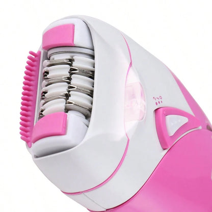 Hatteker 1pc Usb Rechargeable 3w Portable Ladies' Hair Remover With Light, 2 Speeds