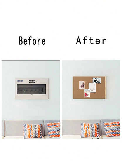 Haus Hana Framed Cork Bulletin Board With Oak Frame – Decorative Pinboard For Home, Office & School