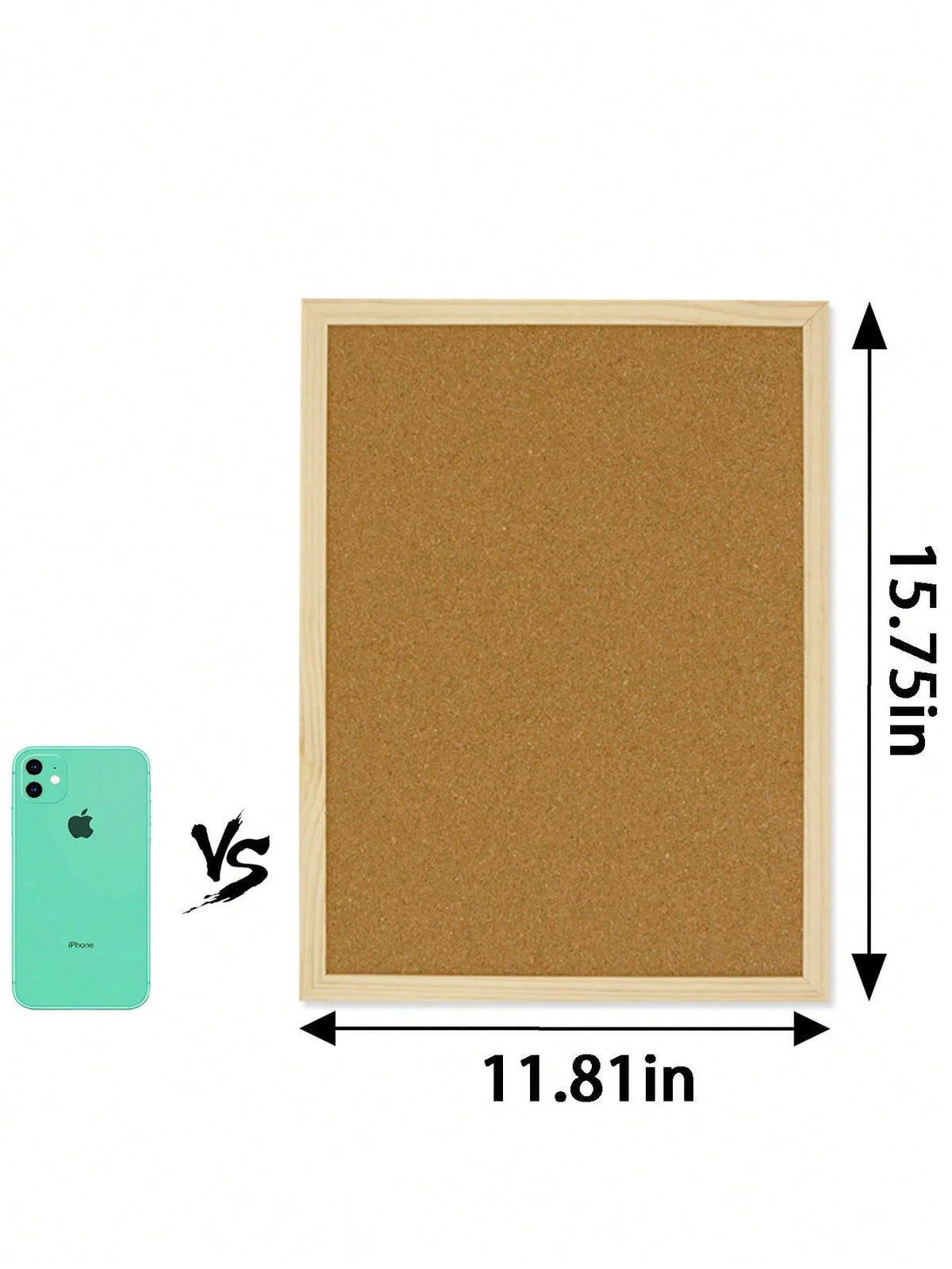 Haus Hana Framed Cork Bulletin Board With Oak Frame – Decorative Pinboard For Home, Office & School