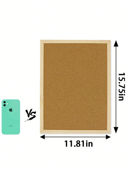 Haus Hana Framed Cork Bulletin Board With Oak Frame – Decorative Pinboard For Home, Office & School