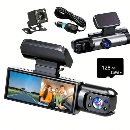 HD Two-Camera Dash Cam, 1080P Front And 720P Rear Dual Recording, Full Car Video Monitoring With Loop Recording, HD Night Vision, Wide Dynamic Imaging Technology, Scratch-Resistant Reversing Image, Fo
