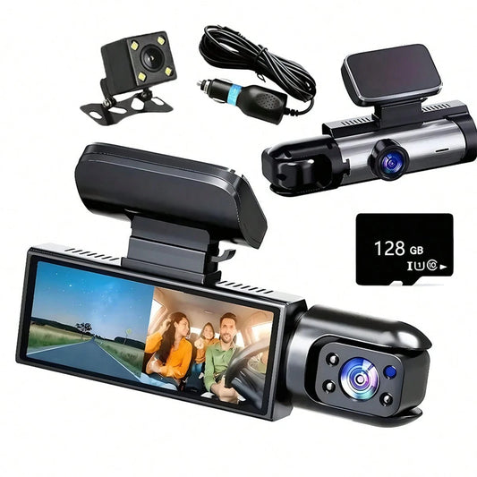 HD Two-Camera Dash Cam, 1080P Front And 720P Rear Dual Recording, Full Car Video Monitoring With Loop Recording, HD Night Vision, Wide Dynamic Imaging Technology, Scratch-Resistant Reversing Image, Fo