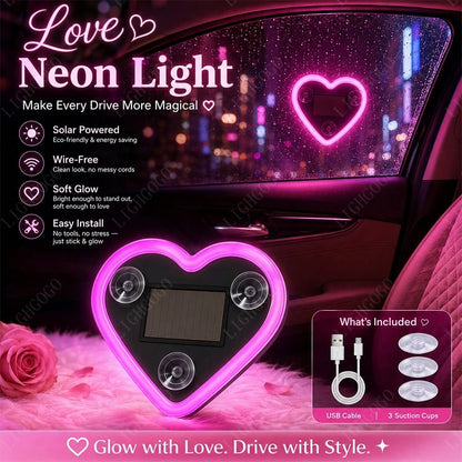 Heart-Shaped Car Triangular Window Decorative Light
