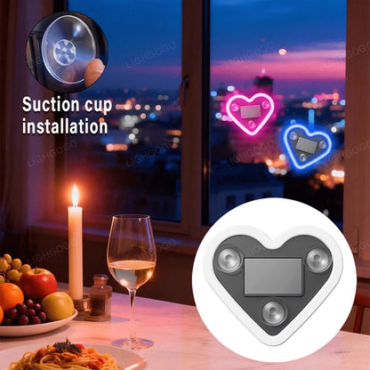 Heart-Shaped Car Triangular Window Decorative Light