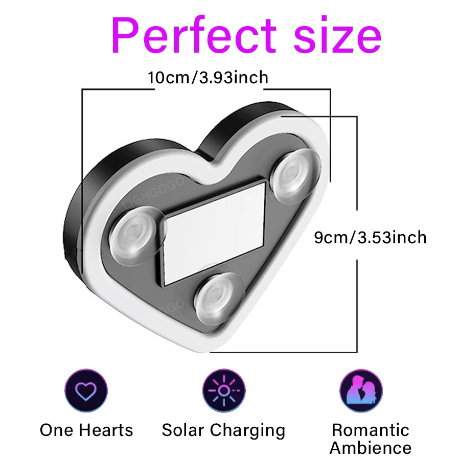 Heart-Shaped Car Triangular Window Decorative Light