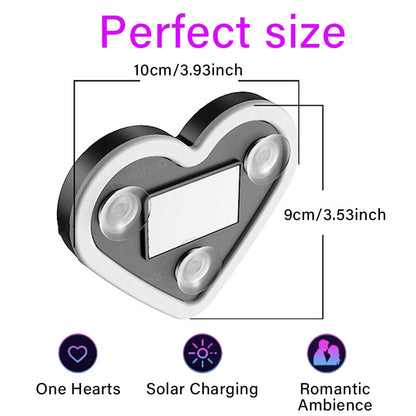 Heart-Shaped Car Triangular Window Decorative Light