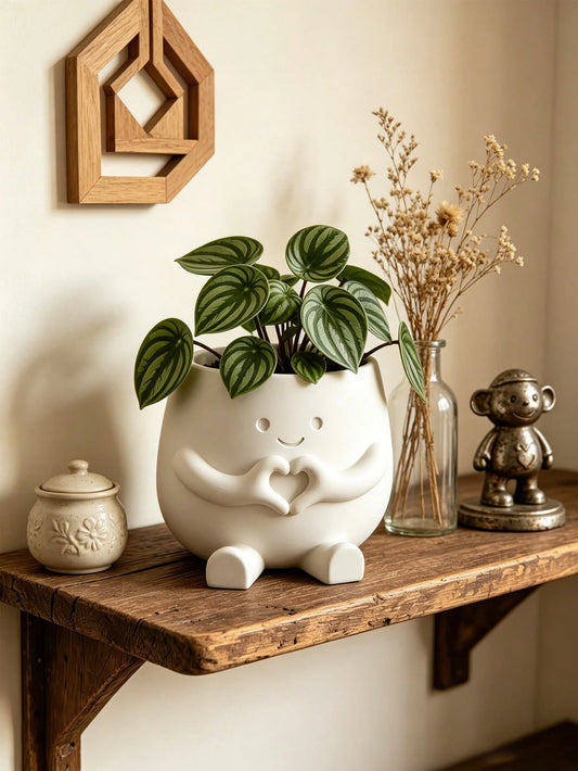 Heart-Shaped Flower Pot, Cute Succulent Plant Pot Container, High Aesthetic Value Small Flower Pot, Office Indoor/Outdoor Desktop Home Decor, Halloween Decoration, Back To School, Dorm Decor, School