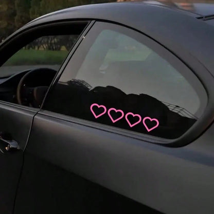 Heart-Shaped LED Car Window Atmosphere Light, Solar & Type-C Rechargeable Neon Light With Light Sensor And Vibration Sensor, 5 Lighting Modes, Suction Cup Installation, Cute Romantic Women's Car Inter