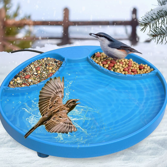 Heated Modern Winter Outdoor Garden Porch Hummingbird Bird Bath