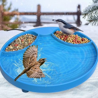 Heated Modern Winter Outdoor Garden Porch Hummingbird Bird Bath