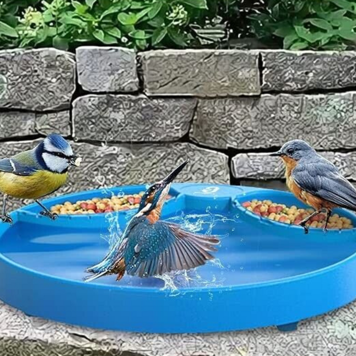 Heated Modern Winter Outdoor Garden Porch Hummingbird Bird Bath