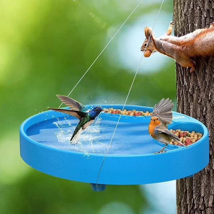 Heated Modern Winter Outdoor Garden Porch Hummingbird Bird Bath
