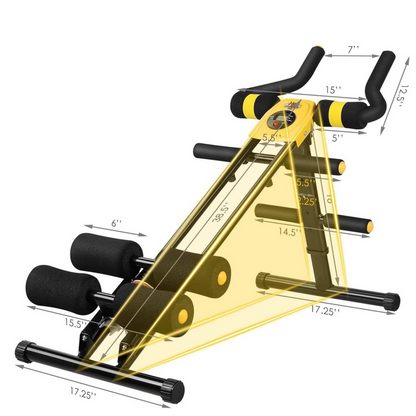 Heavy Duty Core Strengthening Home Ab Workout Crunch Exerciser Machine