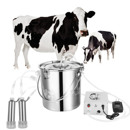 Heavy Duty Cow / Goat Suction Milking Machine Equipment 6L