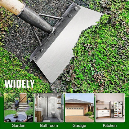Heavy-Duty Stainless Steel Shovel Multi-Functional Garden Cleaning Tool With Ergonomic Design For Moss Weeds And Snow Handle-Free Gardening Shovel Manganese Steel Trenching Spade Steel Snow Shovel