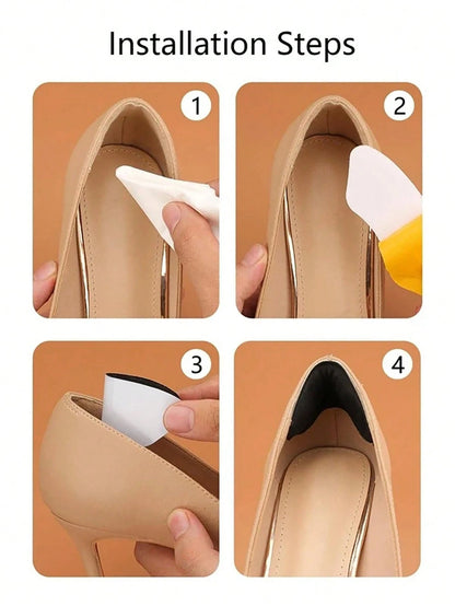 Heel Pads For Shoes Too Big, Self-Adhesive Heel Inserts To Improve Shoe Fit And Comfort