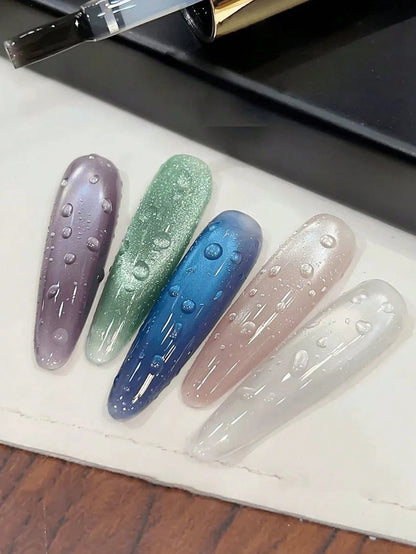 HEFENNA 1pc 3D Water Drop Gel Nail Polish, New Summer Style, Transparent Water Drop Beads, Fashionable Nail Art