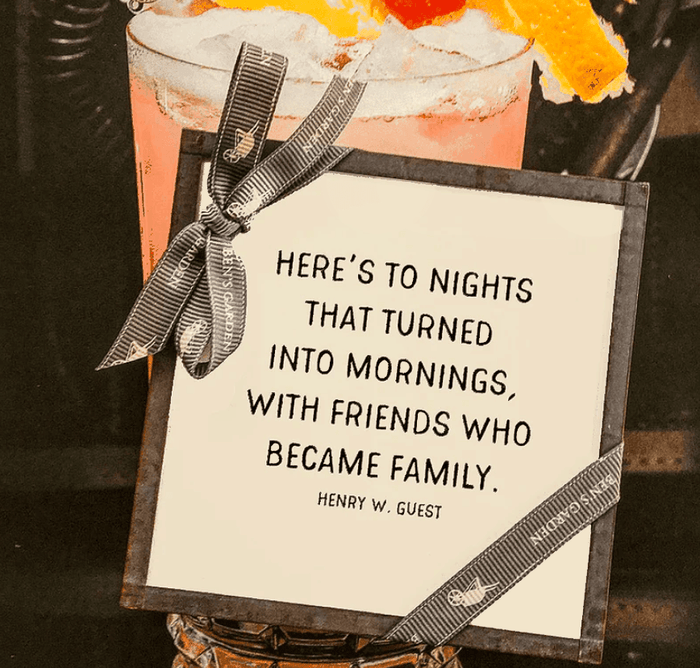 Here's To Nights That Copper & Glass Coasters, Set of 4 - Ben's Garden