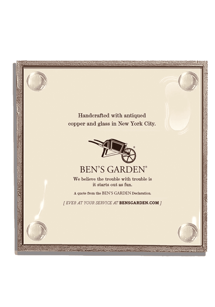 Here's To Nights That Copper & Glass Coasters, Set of 4 - Ben's Garden