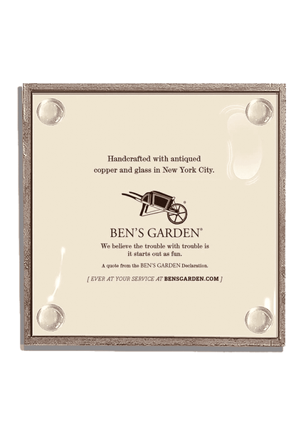Here's To Nights That Copper & Glass Coasters, Set of 4 - Ben's Garden