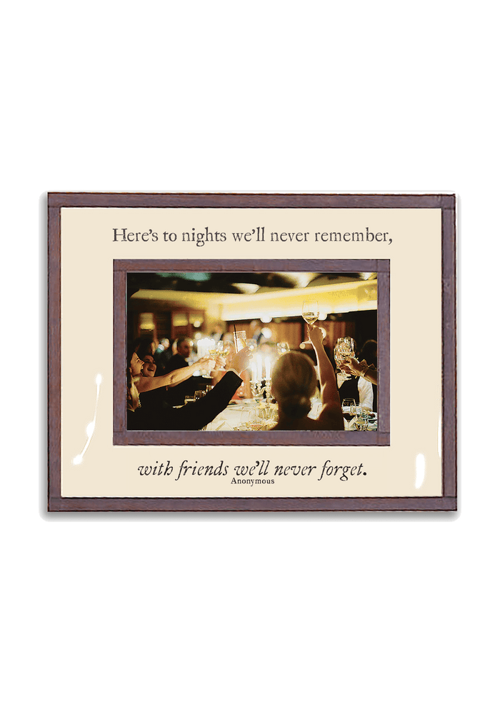 Here's To Nights We'll Never Remember Copper & Glass Photo Frame - Ben's Garden
