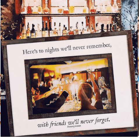 Here's To Nights We'll Never Remember Copper & Glass Photo Frame - Ben's Garden