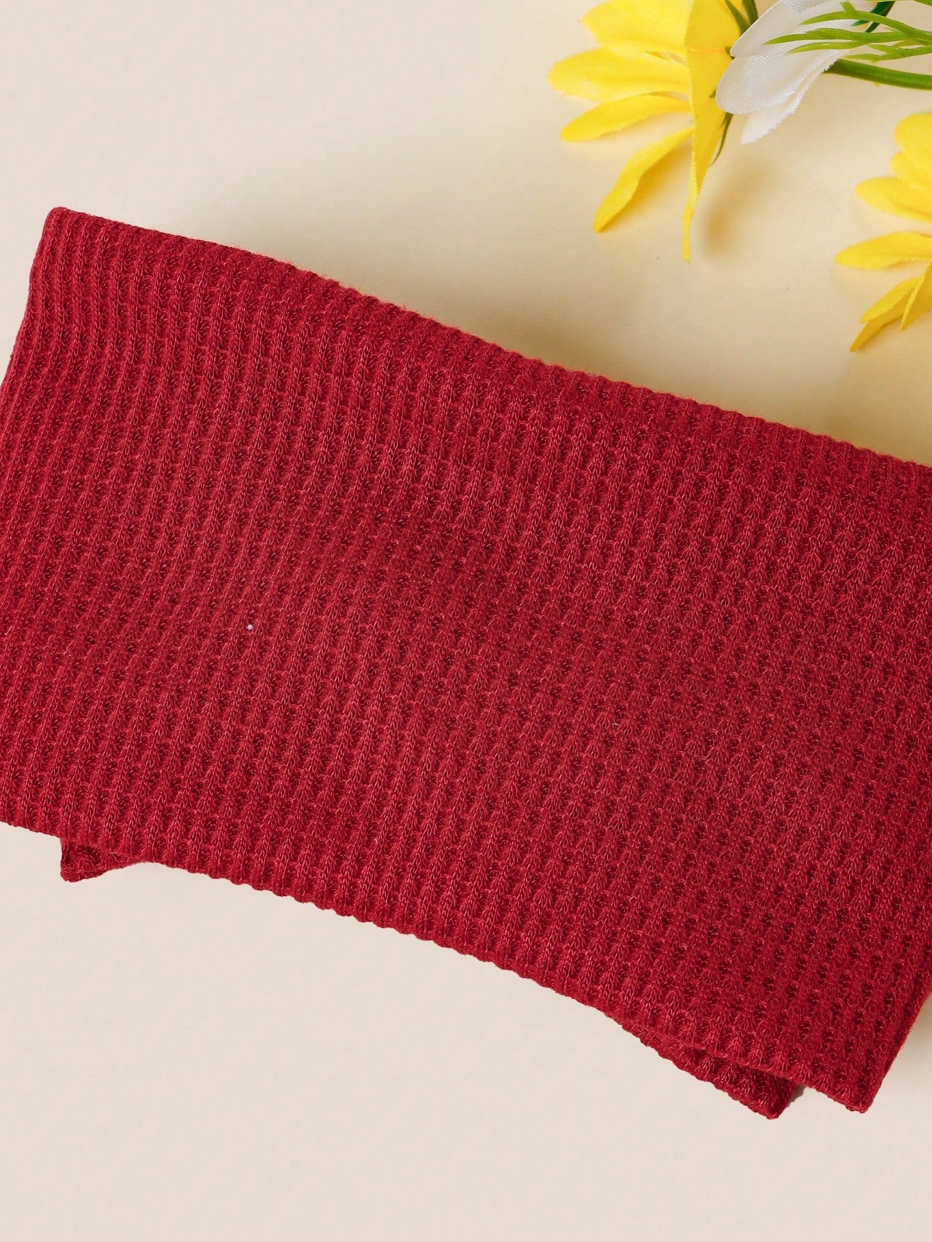 High Elastic Soft Waffle Knit Baby Headband, Macaron Pink Yellow Burgundy Solid Color 3D Large Bow Wide Band, Skin-Friendly Non-Tightening For Newborn Baby Girl, Full Month, First Birthday, Photoshoot