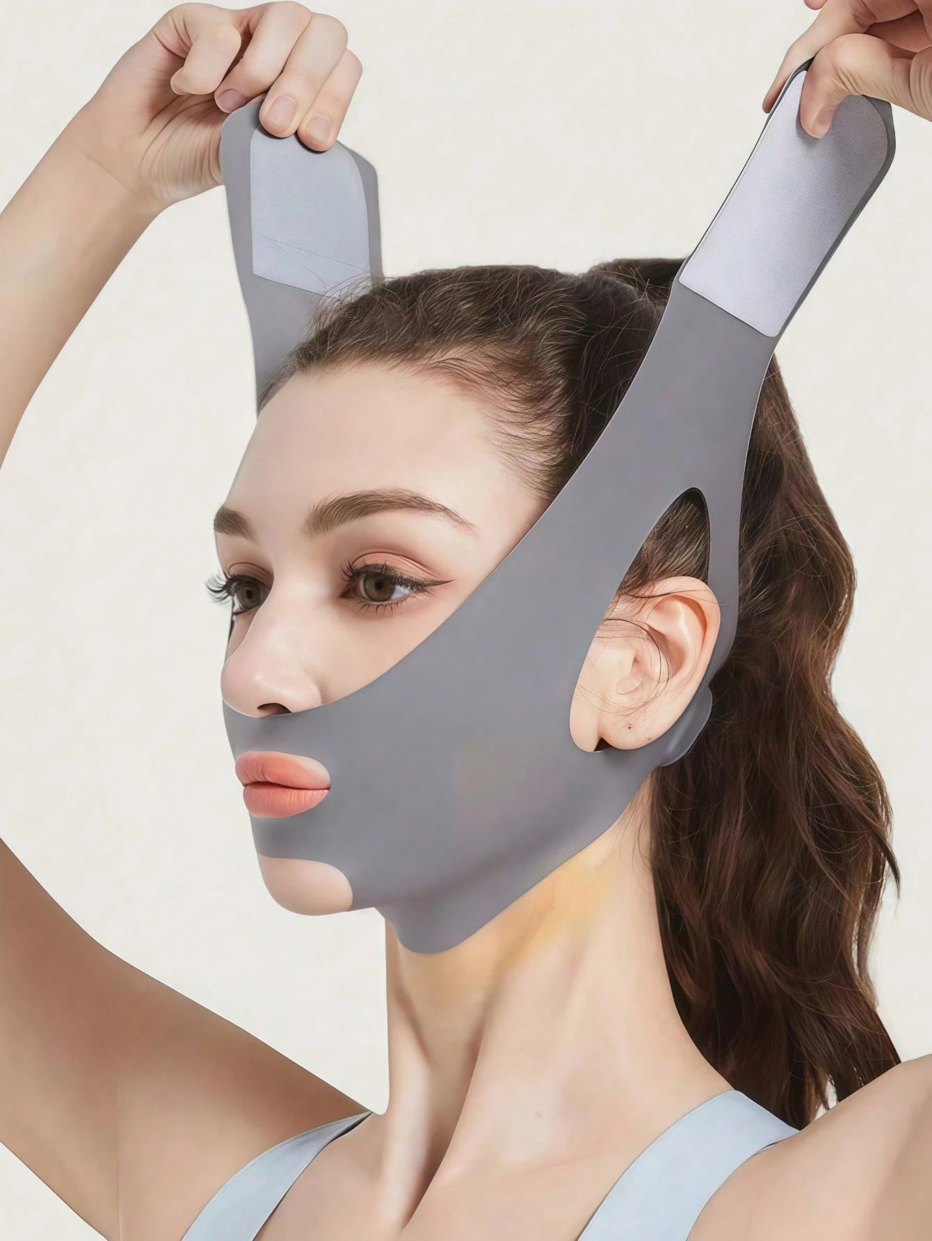 High Elasticity New Breathable Ice Silk Cooling Face Tool| Pressure-Free Breathable No-Mark, Comfortable Wear, Adjustable Size, High Elasticity Fit To Face. Graduation Birthday Party Gift, Unisex. Th