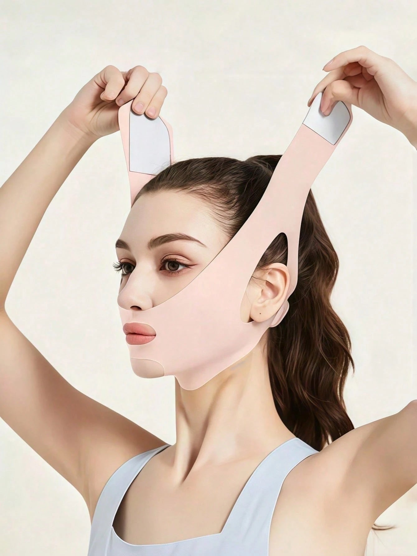 High Elasticity New Breathable Ice Silk Cooling Face Tool| Pressure-Free Breathable No-Mark, Comfortable Wear, Adjustable Size, High Elasticity Fit To Face. Graduation Birthday Party Gift, Unisex. Th