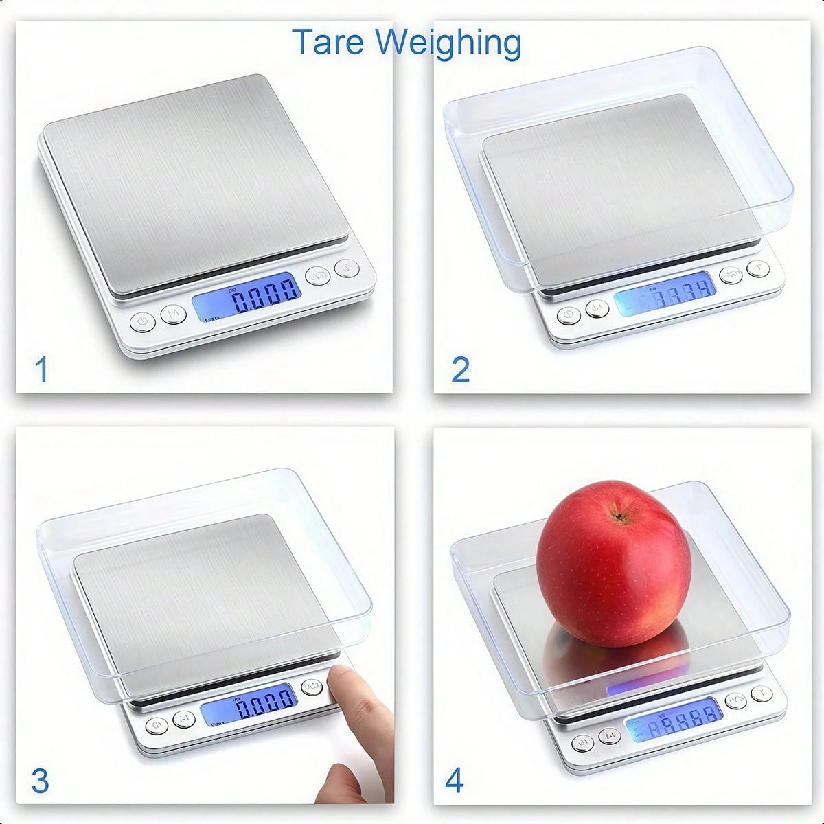 High-Precision Kitchen Scale, Mini Electronic Scale, Food Scale, Suitable For Home Use, Food Baking, Jewelry Weighing