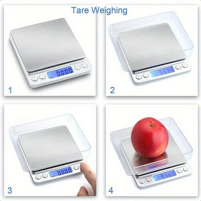 High-Precision Kitchen Scale, Mini Electronic Scale, Food Scale, Suitable For Home Use, Food Baking, Jewelry Weighing
