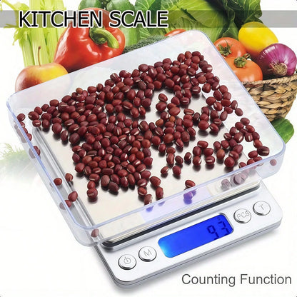 High-Precision Kitchen Scale, Mini Electronic Scale, Food Scale, Suitable For Home Use, Food Baking, Jewelry Weighing