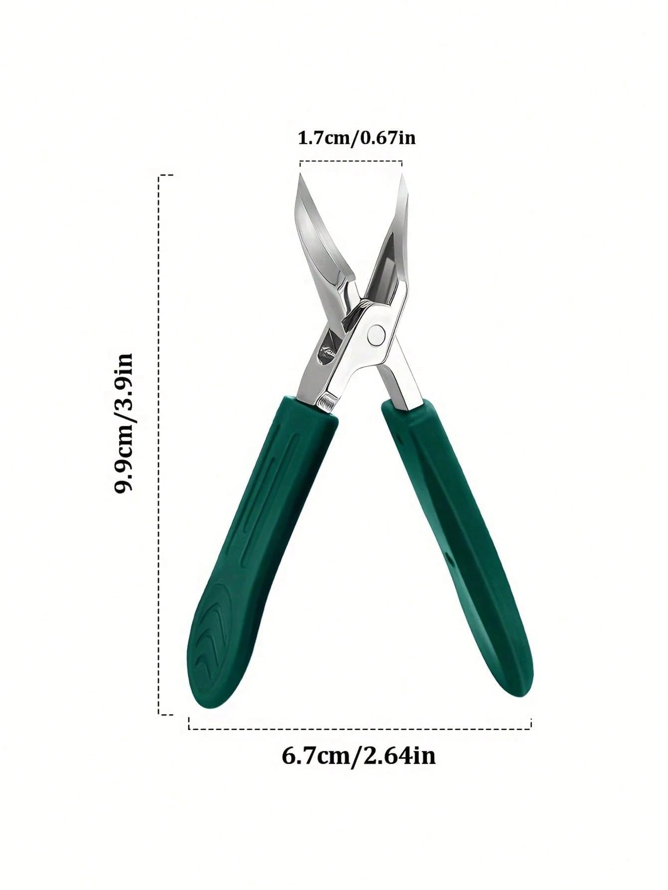 High Precision Nail Clipper For Thick Ingrown Nails, Made Of Premium Stainless Steel With Soft Handle And 25-Degree Ultra-Sharp Blade, Anti-Splatter Design For Elderly