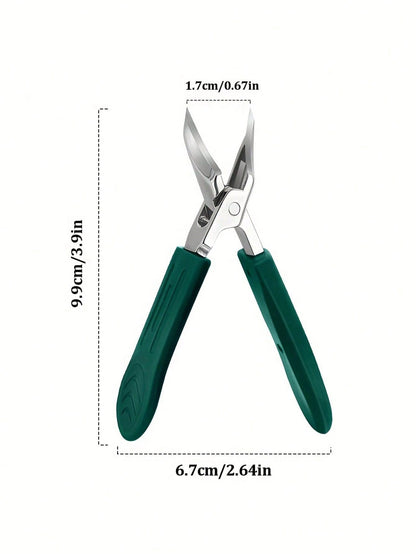High Precision Nail Clipper For Thick Ingrown Nails, Made Of Premium Stainless Steel With Soft Handle And 25-Degree Ultra-Sharp Blade, Anti-Splatter Design For Elderly