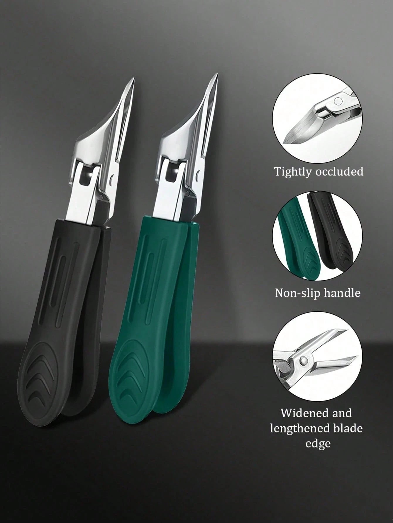 High Precision Nail Clipper For Thick Ingrown Nails, Made Of Premium Stainless Steel With Soft Handle And 25-Degree Ultra-Sharp Blade, Anti-Splatter Design For Elderly
