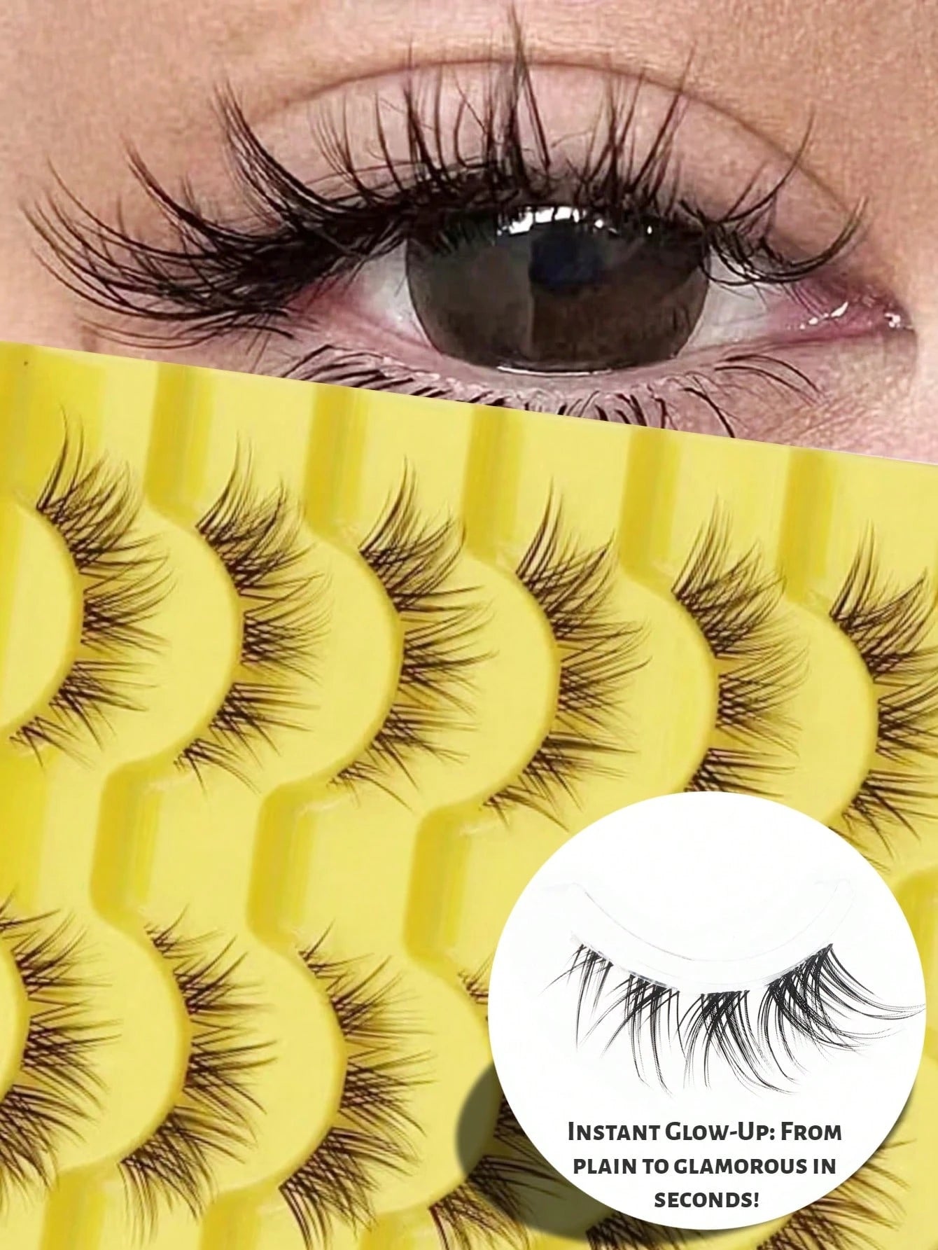 High Rating 10 Pairs Fox Eye/European & American/Japanese & Korean Style False Eyelashes- C/D Curl, 7-14mm Length, DIY Natural Eyelashes, Fluffy Dense Curly Eyelashes. Lightweight And Comfortable, In