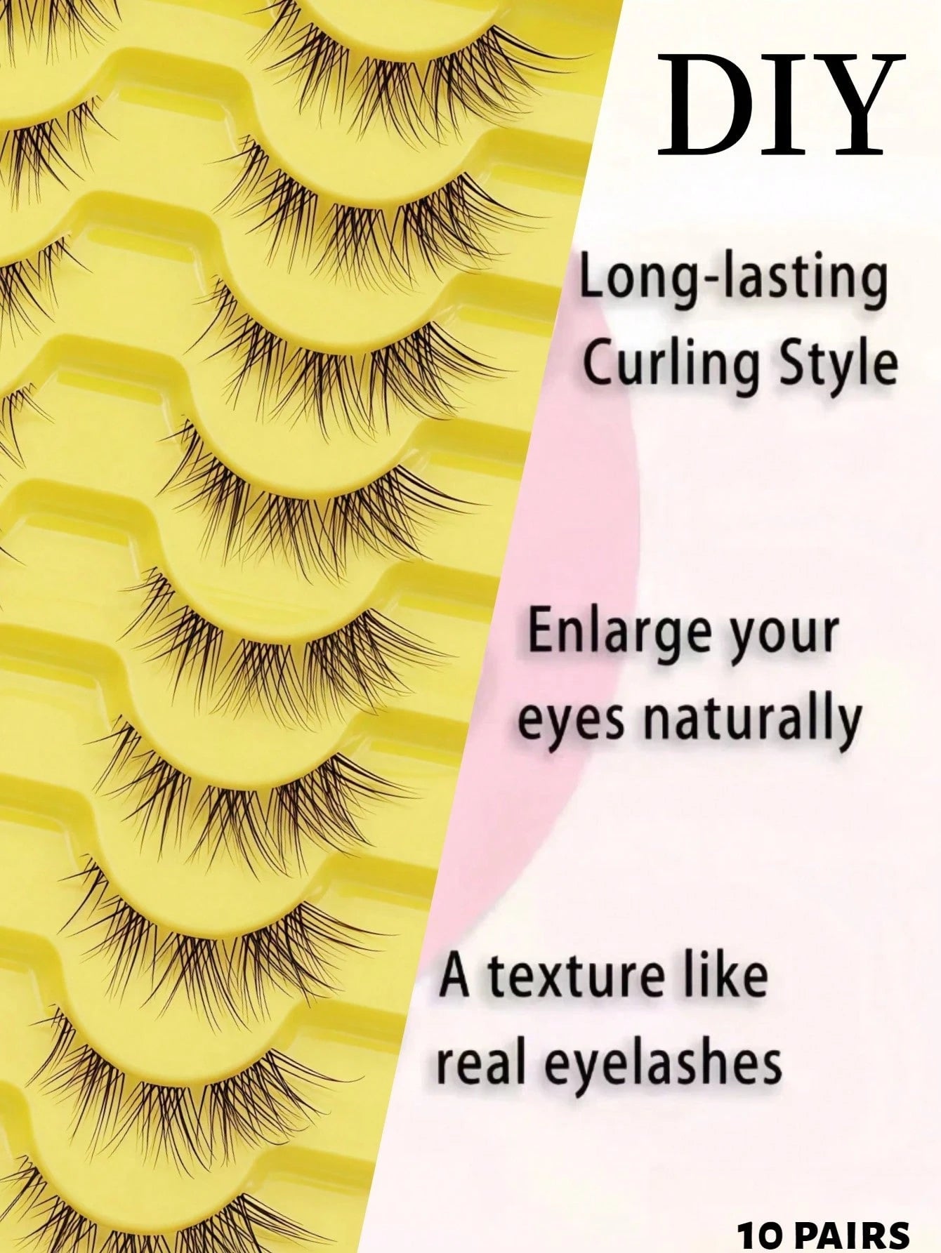 High Rating 10 Pairs Fox Eye/European & American/Japanese & Korean Style False Eyelashes- C/D Curl, 7-14mm Length, DIY Natural Eyelashes, Fluffy Dense Curly Eyelashes. Lightweight And Comfortable, In