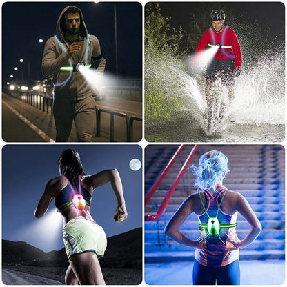 High Visibility Men's / Women's Reflective LED Running Safety Vest