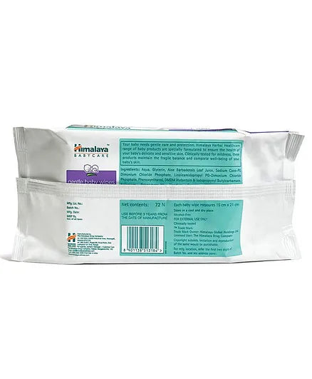 Himalaya Herbal Total Care Baby Pants Style Diapers Extra Large - 54 Pieces &  Baby Wipes - 72 Pieces