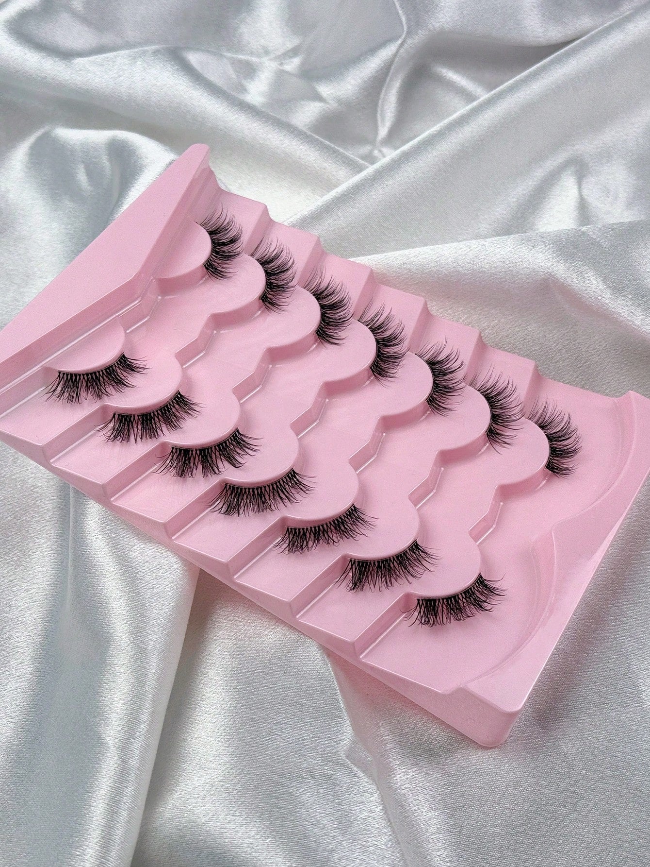 Hinarin 7 Pairs D Curl Half Eye Lashes Natural Look Crossed Strip Lashes Fluffy Curly Half Eyelashes With Invisible Stem 3D Synthetic Handmade False Eyelashes Great For Party Makeup Strip Lashes Lashe