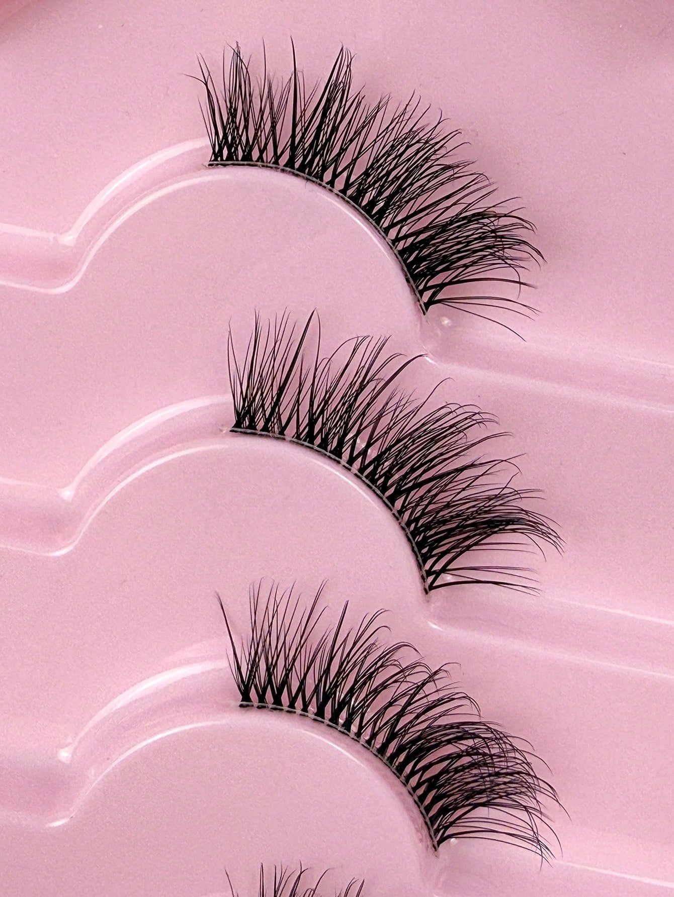 Hinarin 7 Pairs D Curl Half Eye Lashes Natural Look Crossed Strip Lashes Fluffy Curly Half Eyelashes With Invisible Stem 3D Synthetic Handmade False Eyelashes Great For Party Makeup Strip Lashes Lashe