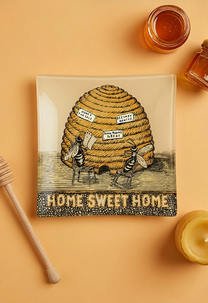 Hive & Hearth Golden Beehive Apiary Decoupage Tray - Ben's Garden