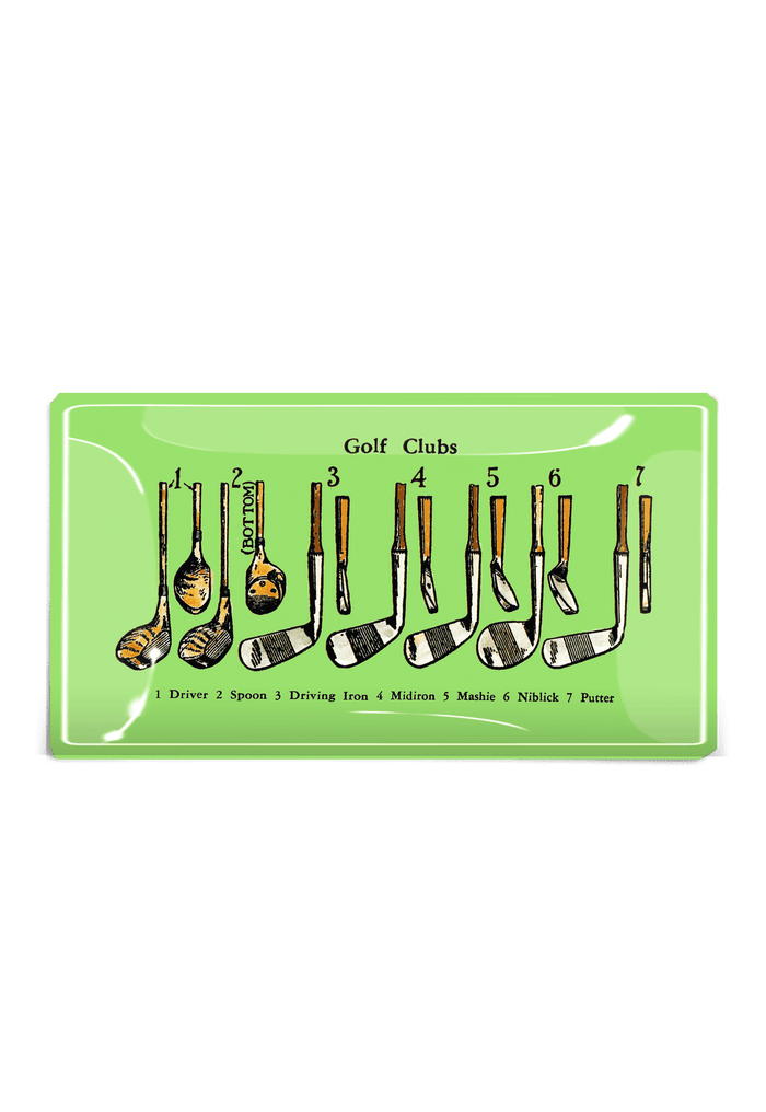 Hole In One Golf Decoupage Glass Tray - Ben's Garden