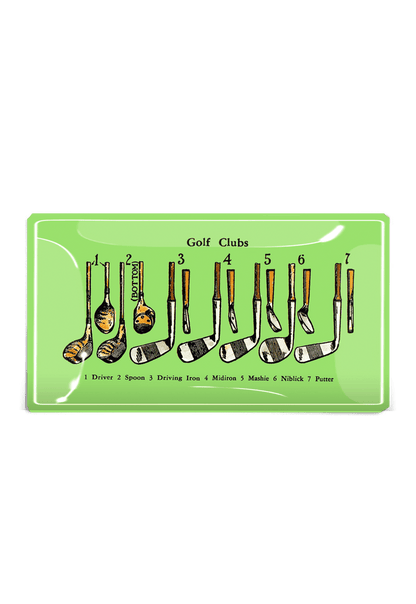 Hole In One Golf Decoupage Glass Tray - Ben's Garden