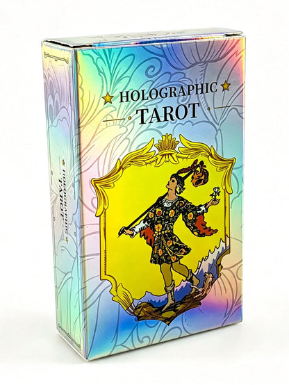 Holographic Tarot Card Set, Classic Waite Design, Suitable For Daily Divination, Perfect For Beginners