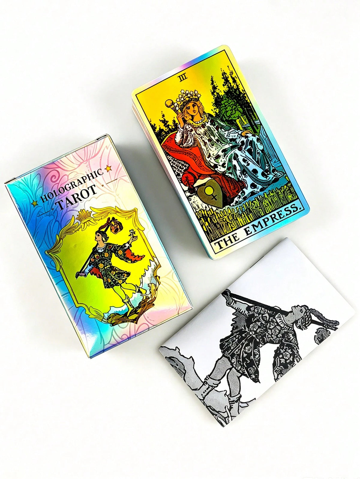 Holographic Tarot Card Set, Classic Waite Design, Suitable For Daily Divination, Perfect For Beginners