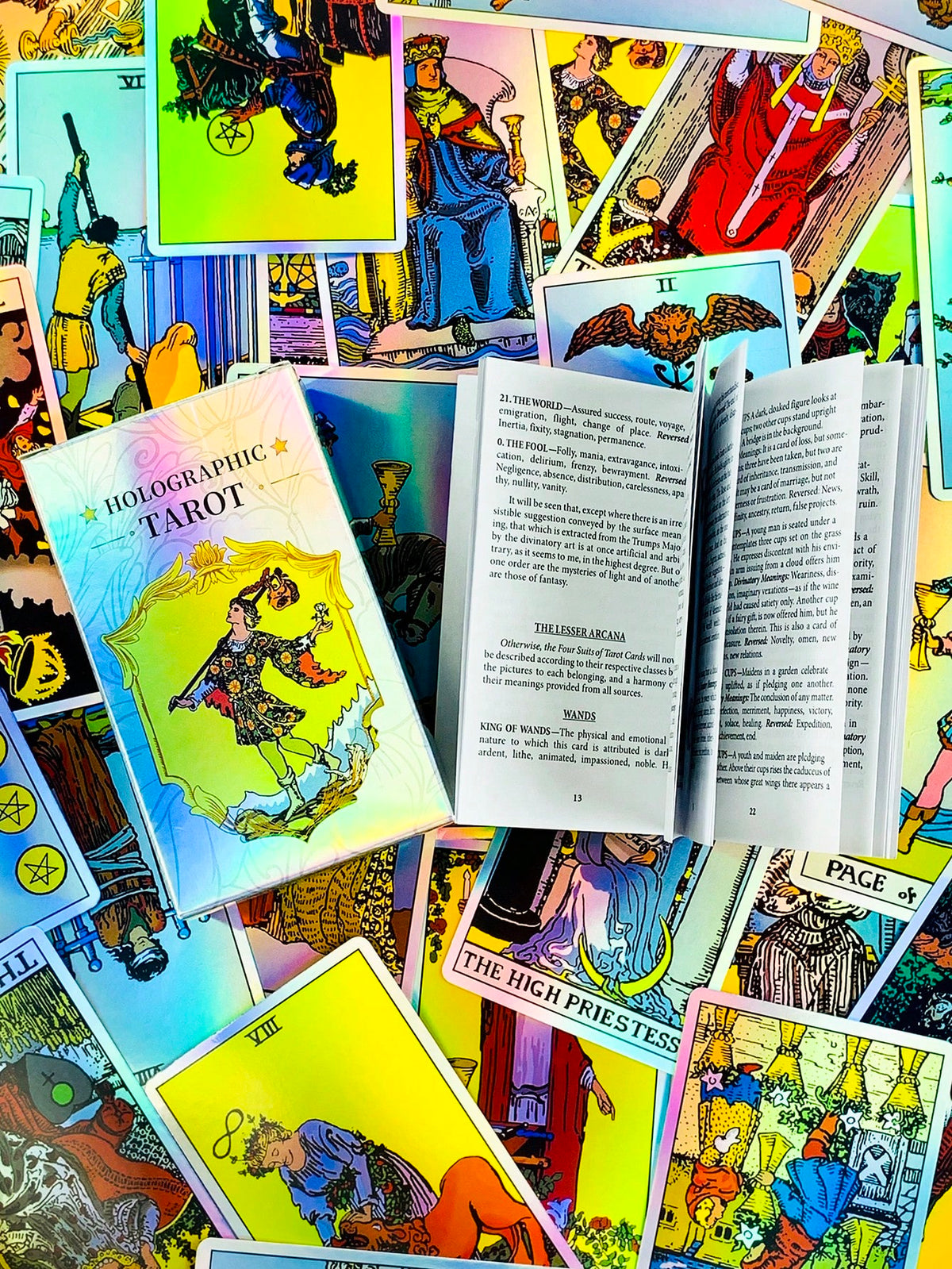 Holographic Tarot Card Set, Classic Waite Design, Suitable For Daily Divination, Perfect For Beginners