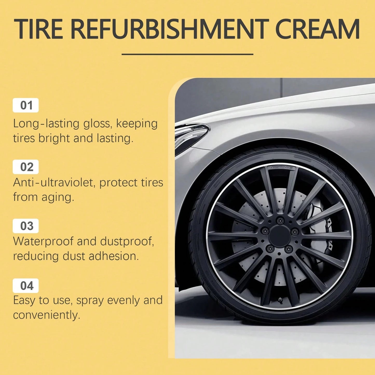 Homonth 1 Set Tire Revitalizing Gel- Deep Clean, Restore Shine, Water & Dirt Repellent, Long-Lasting Protective Coating For Car, SUV, Truck Wheel Maintenance,Car Acessesories Women,Car Stuff,Car Aces